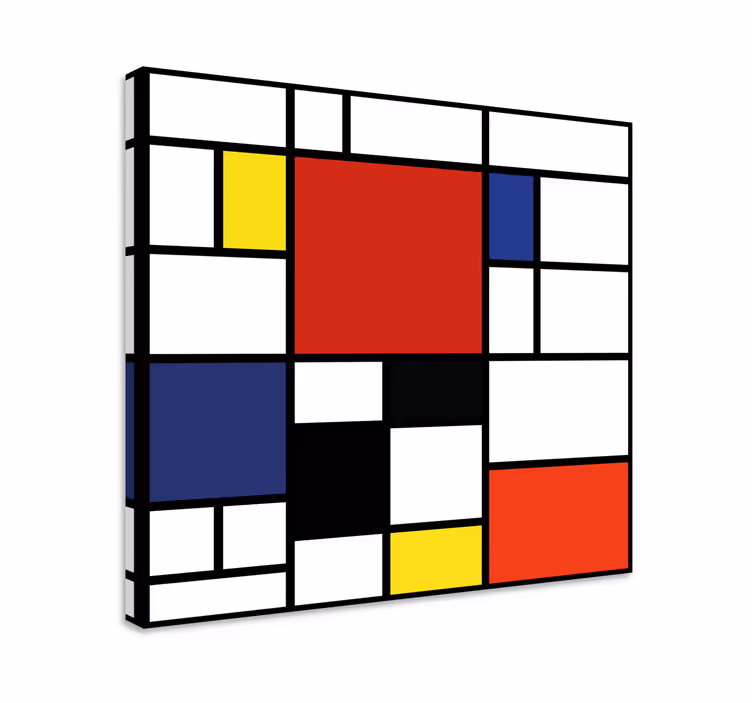 Slika na platnu sažetak geometrijski kolor blokovi - TenStickers