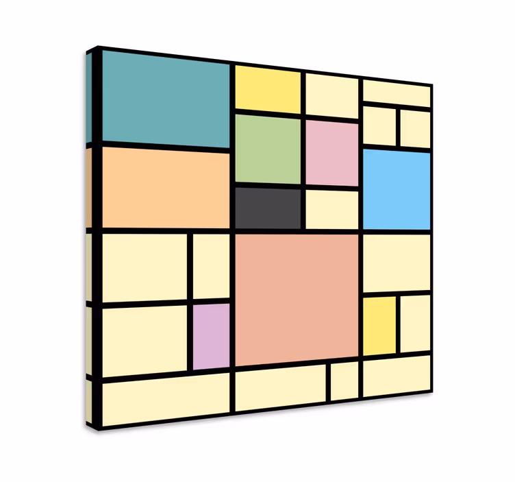 Slika na platnu geometrijski vibrantni oblici - TenStickers