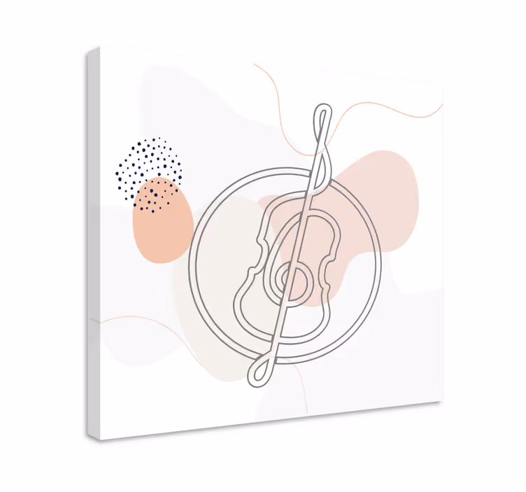 Slika na platnu muzika silueta muzičkog instrumenta - TenStickers