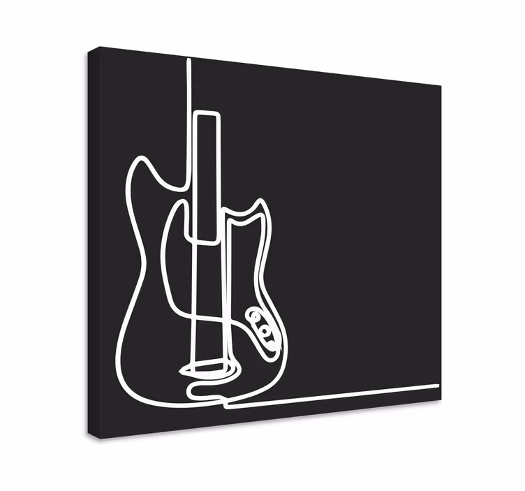 Električna gitara minimalistička glazba platno - TenStickers