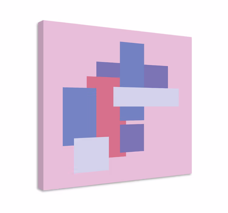 Slika na platnu geometrijski apstraktna blok kompozicija - TenStickers