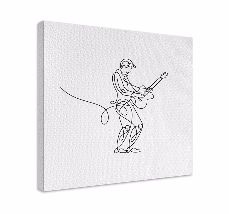 Gitara elegantno minimalističko glazbeno platno - TenStickers