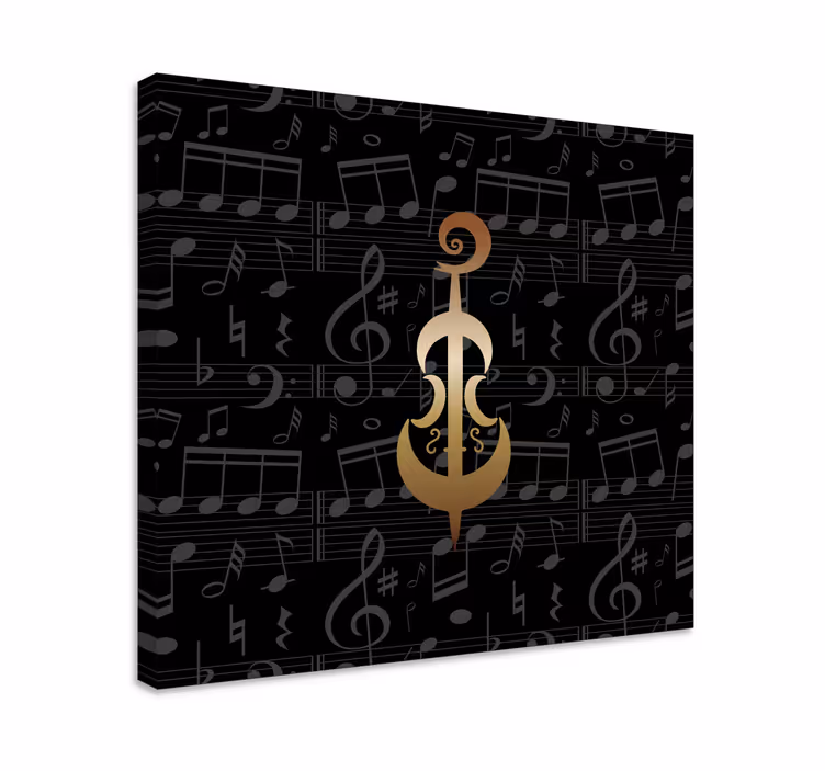 Slika na platnu muzika elegantni glazbeni simbol - TenStickers