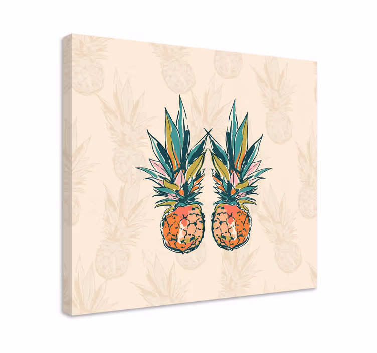 Slika na platnu voće tropski ananas duo - TenStickers