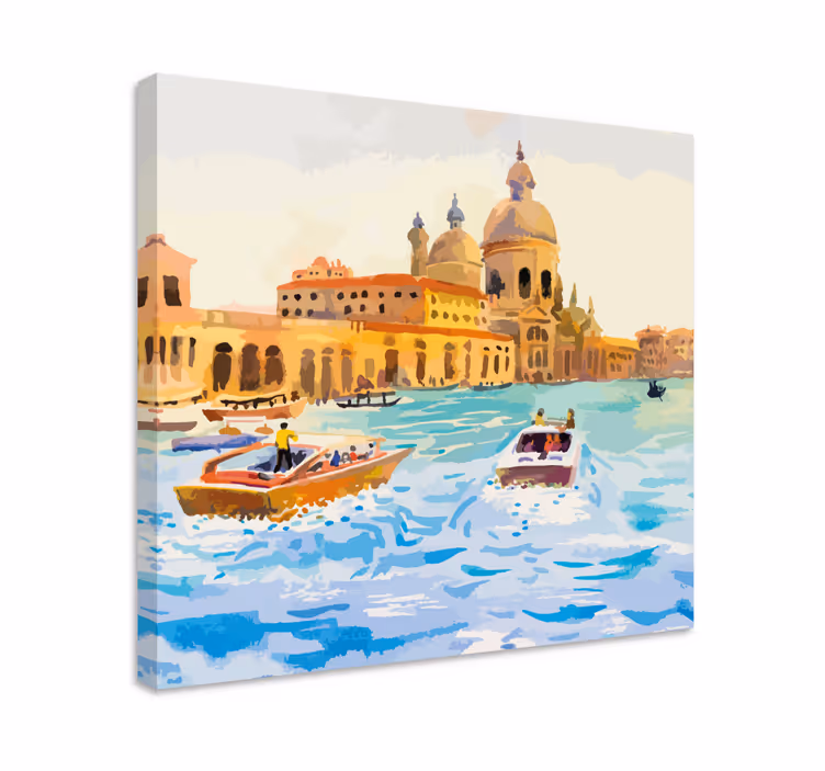 Slika na platnu gradova istraživanje venecijanskih kanala - TenStickers
