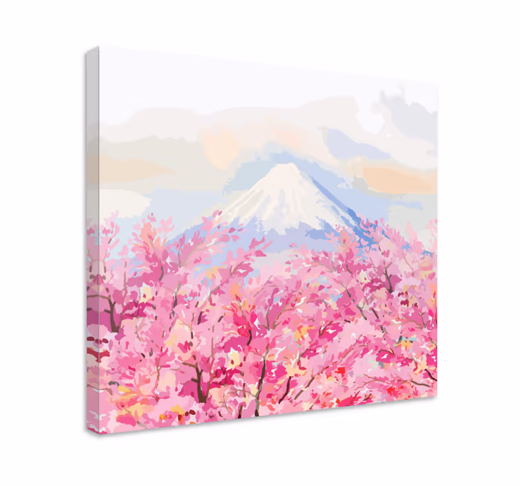 Slika na platnu cvijeće i biljke cvjetanje mount fuji - TenStickers