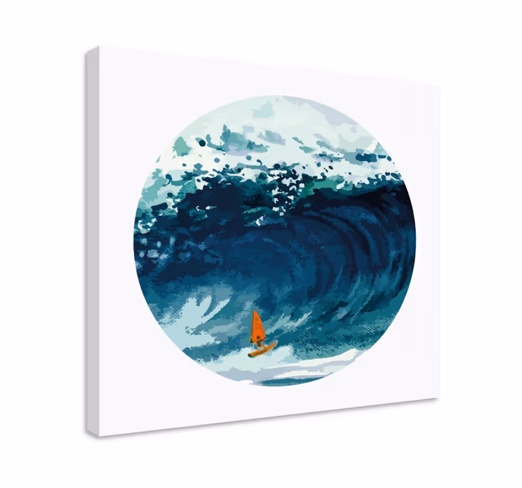 Slika na platnu more surfer na valovima - TenStickers