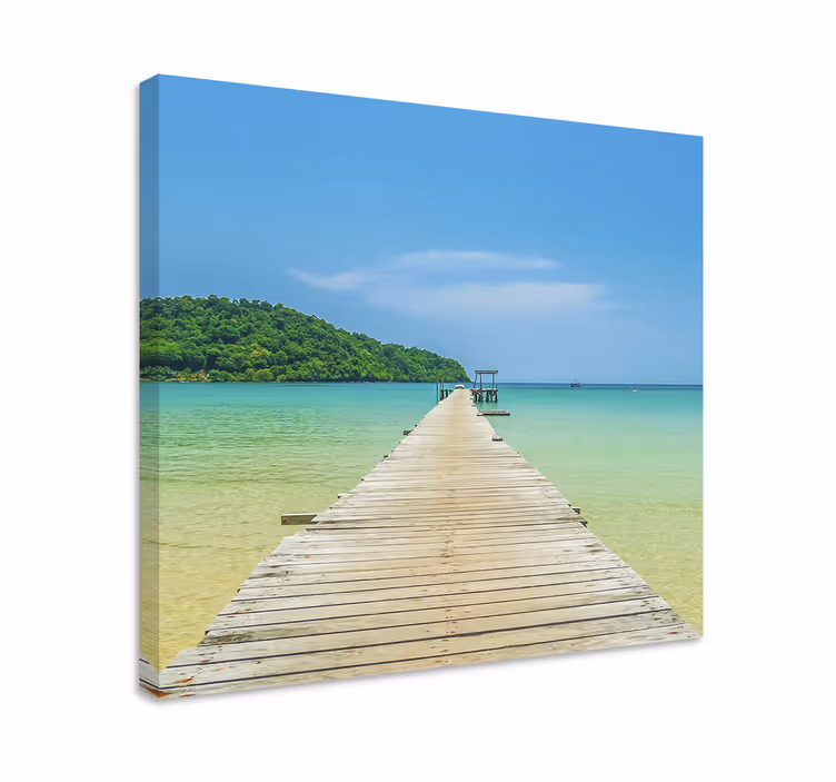 Slika na platnu krajolici mirno oceansko pristanište - TenStickers