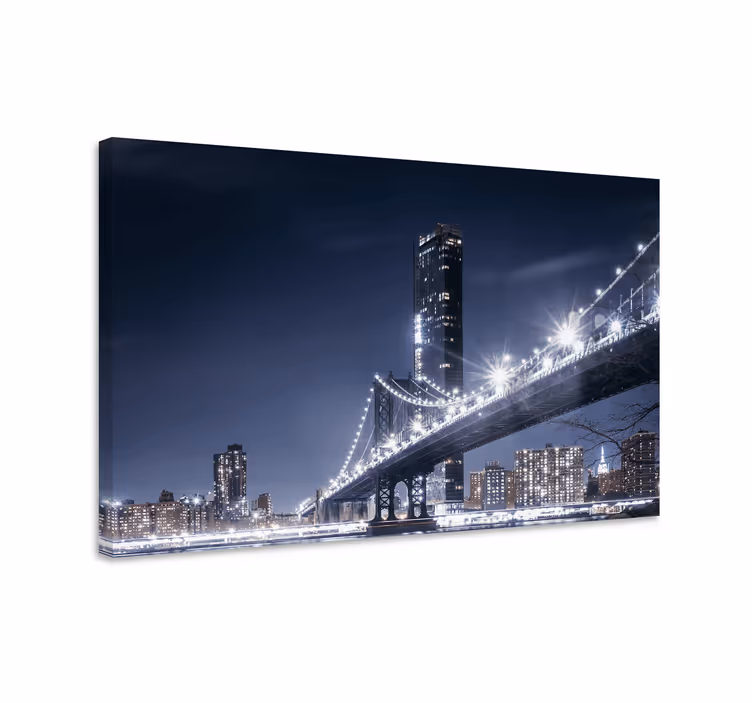 Slika na platnu gradova brooklyn bridge svjetla - TenStickers