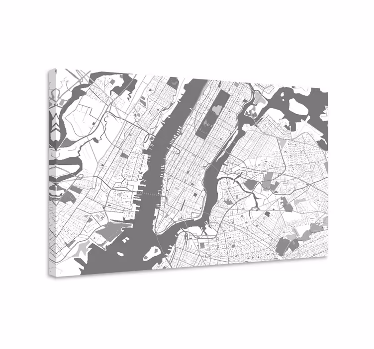 Slika na platnu gradova manhattan karta - TenStickers