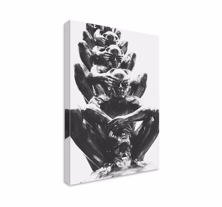 Slika na platnu ljudi i likovi stacked human figures - TenStickers