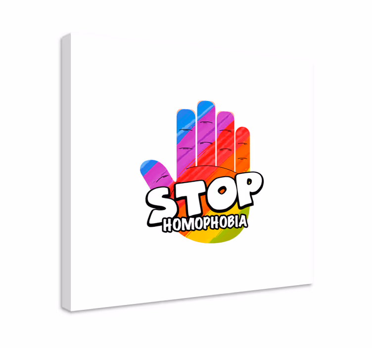 Slika na platnu citati stop homofobiji - TenStickers