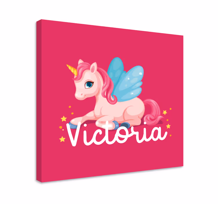 Slika na platnu jednorog slatko fantazijsko biće - TenStickers