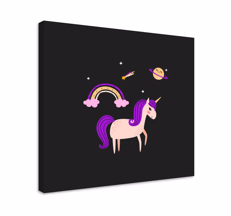 Slika na platnu jednorog u divnom svijetu snova - TenStickers