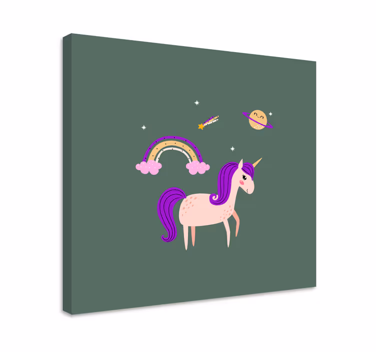Slika na platnu jednorog iz snovite avanture - TenStickers