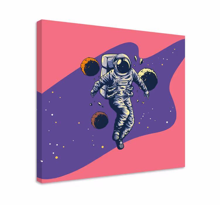 Slika na platnu video igre kosmonaut u svemiru - TenStickers