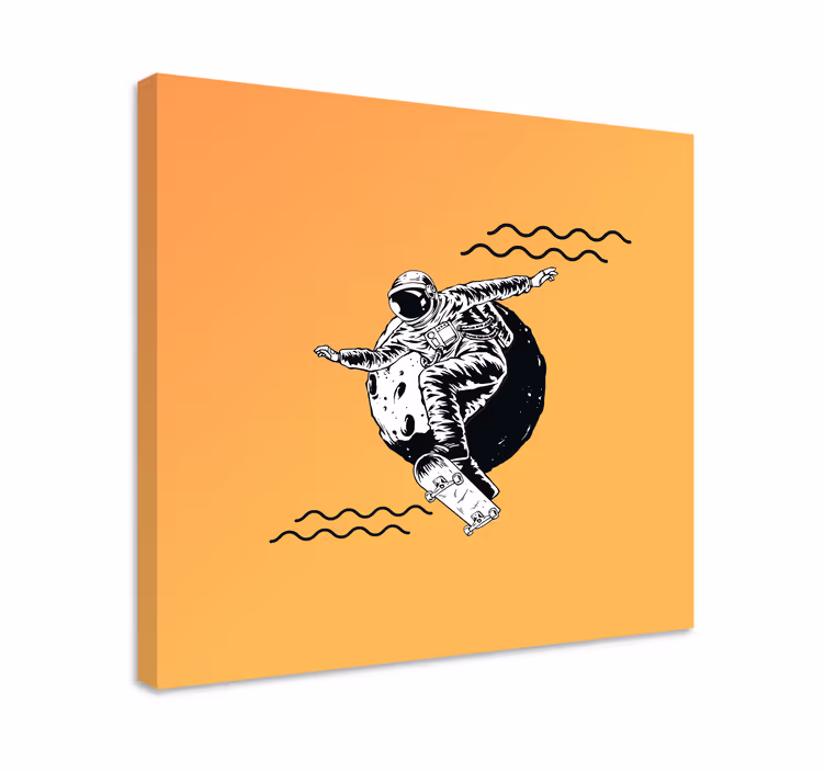Slika na platnu video igre kosmonaut na skateboardu - TenStickers