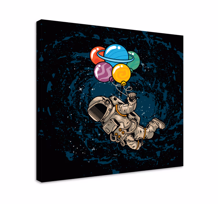 Slika na platnu video igre astronaut s balonima - TenStickers