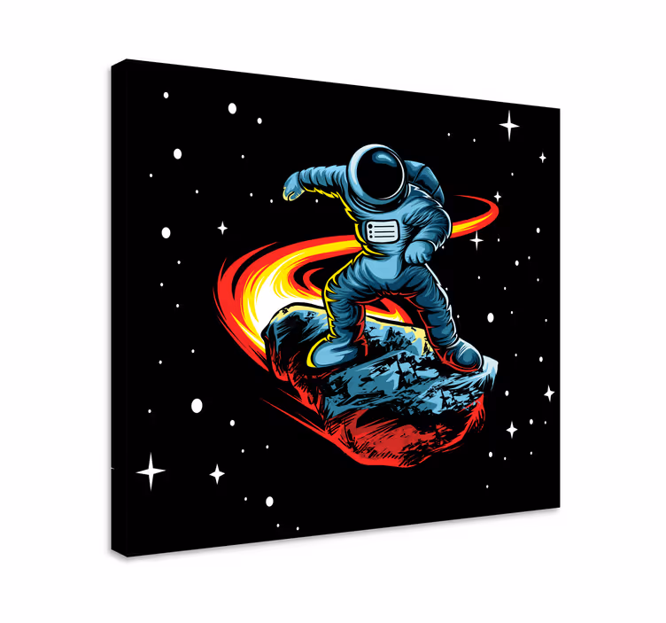 Astronaut s otiscima zidova meteorske spavaće sobe - TenStickers