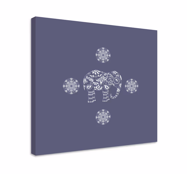 Slika na platnu slon s dekorativnim motivom slona - TenStickers