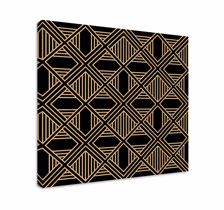 Slika na platnu geometrijski zlatni uzorak - TenStickers