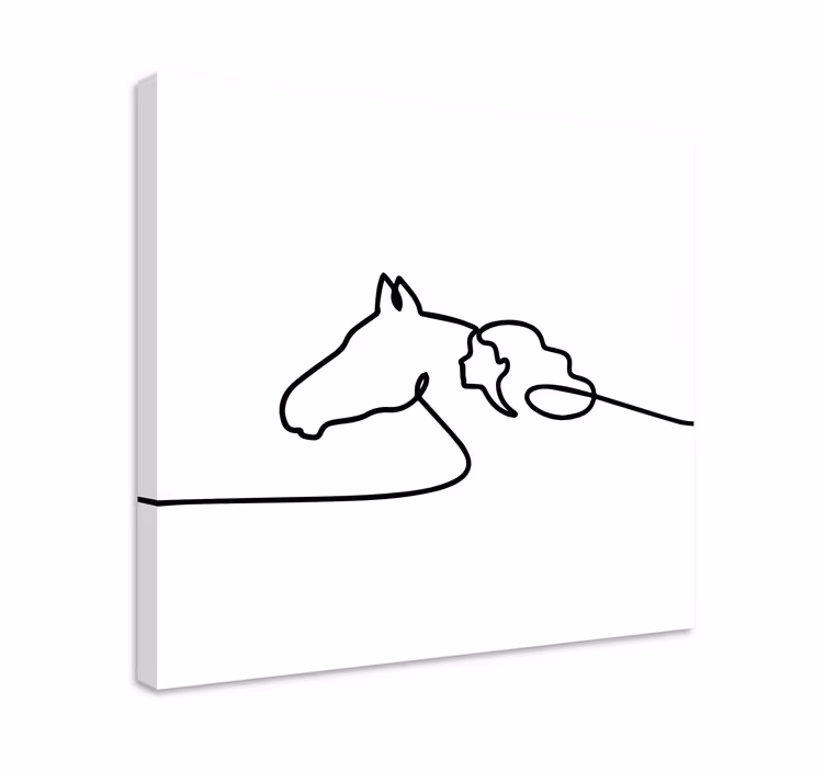 Slika na platnu konj elegantna silueta konja - TenStickers