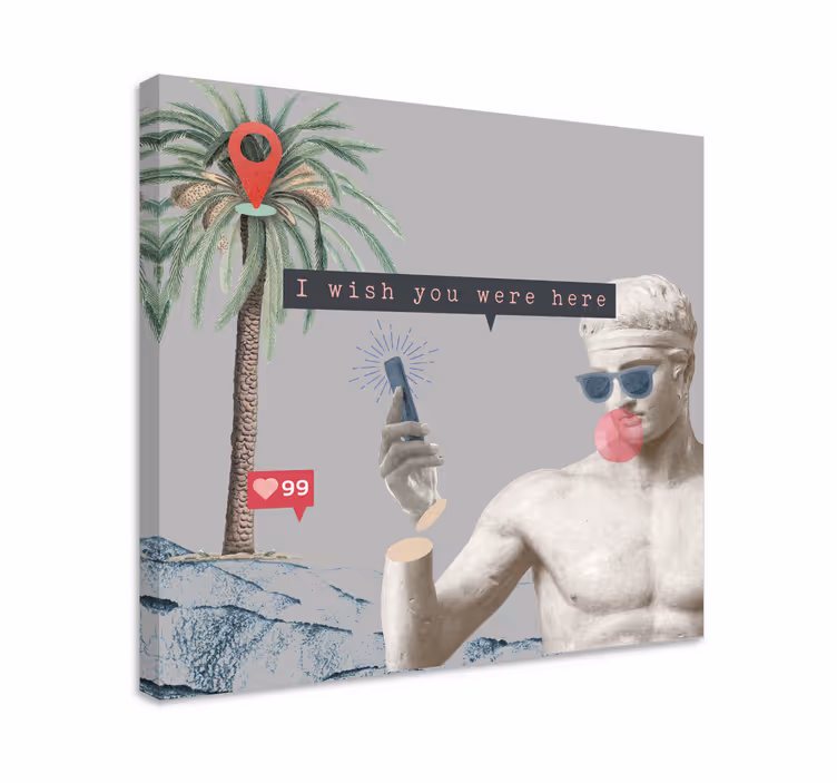 Slika na platnu citati voliš da si ovdje - TenStickers