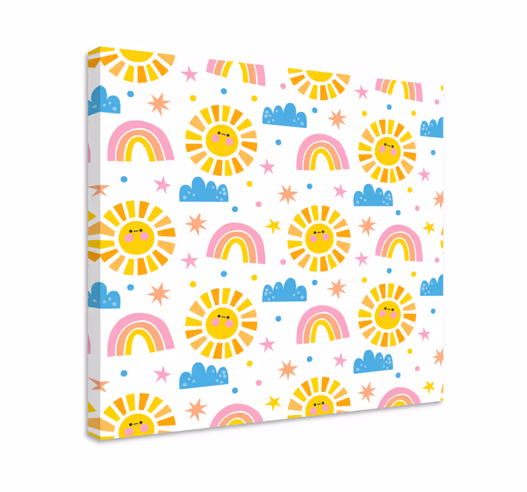Slika na platnu narod veselo sunce duge - TenStickers