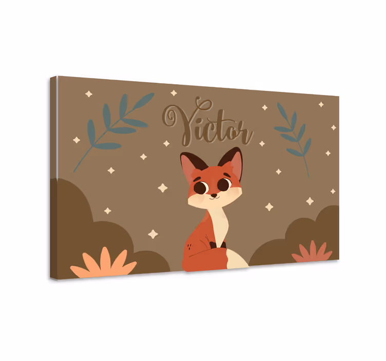 Slika na platnu dinosauri i slika slatkog foxa - TenStickers