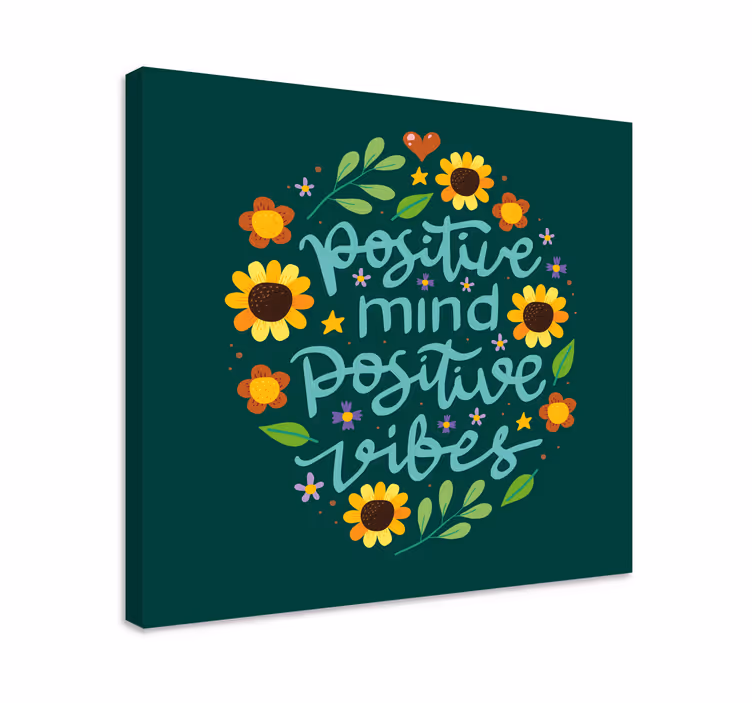 Cvijeće i motivacijsko platno - TenStickers