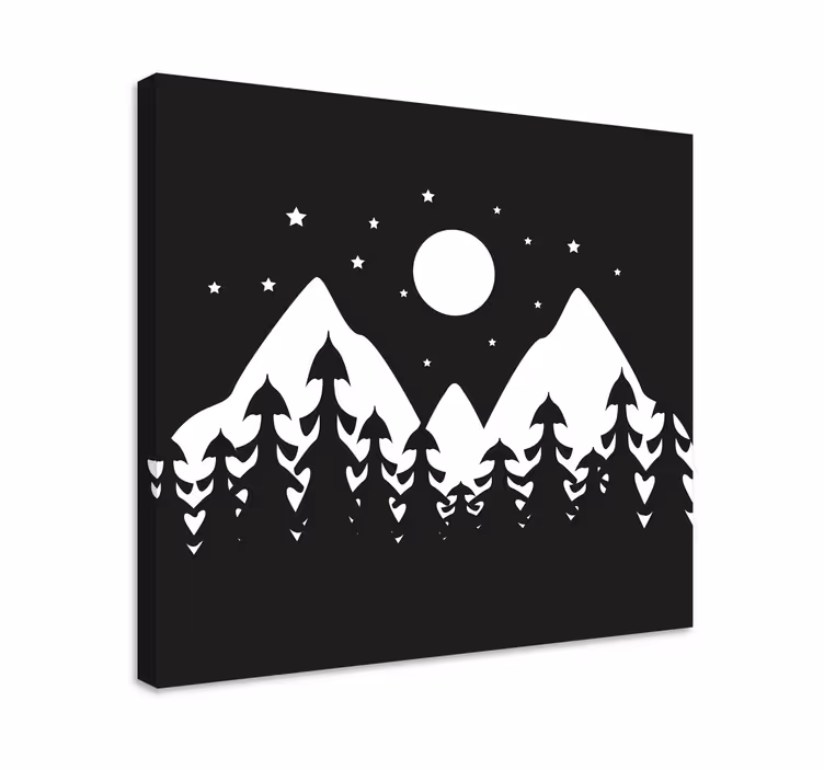 Slika na platnu krajolici planinski šumski prizor - TenStickers