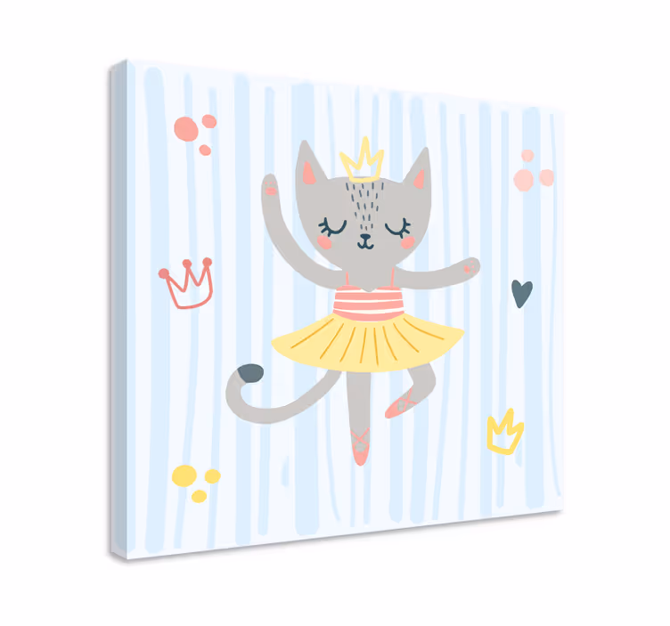 Slika na platnu mačke plesna mačka princeza - TenStickers