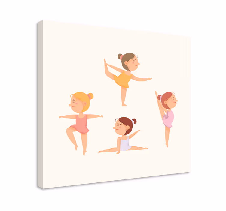 Slika na platnu djeca plesne balerine - TenStickers