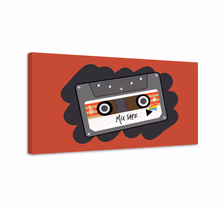 Slika na platnu muzika retro mixtape dizajn - TenStickers