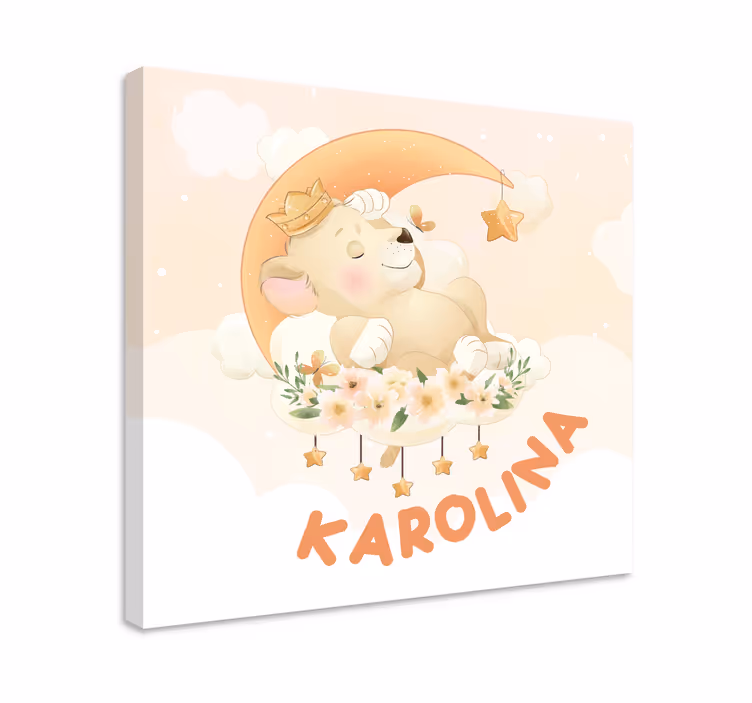 Slika na platnu vrtić pospan medvjed sanja - TenStickers