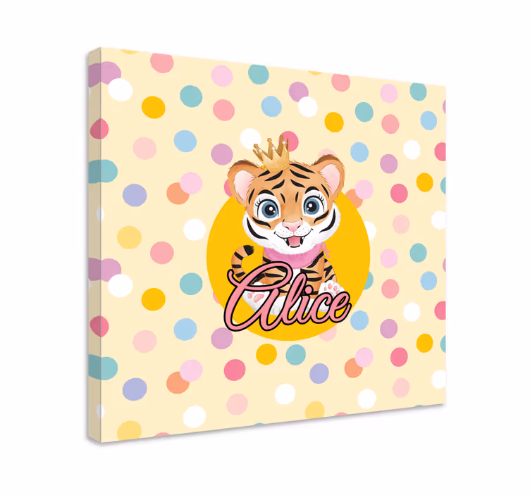 Slika na platnu životinje slatki tigar lik - TenStickers