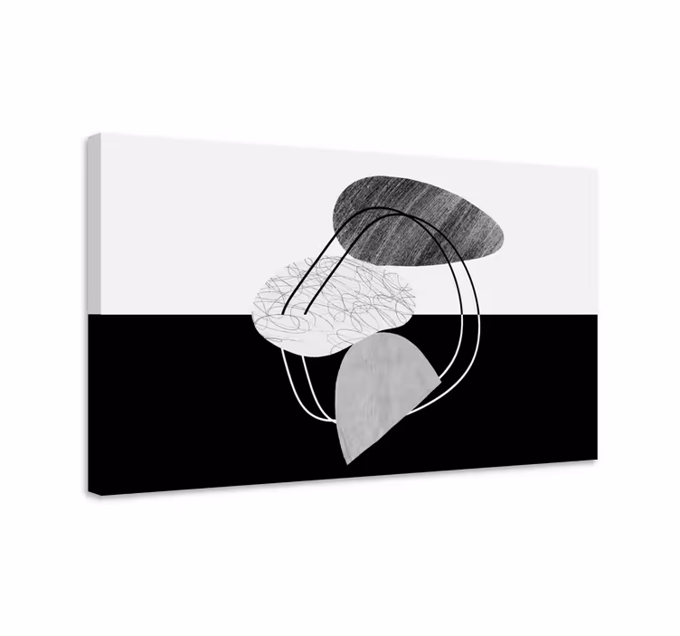 Slika na platnu sažetak fuzija geometrijskih oblika - TenStickers