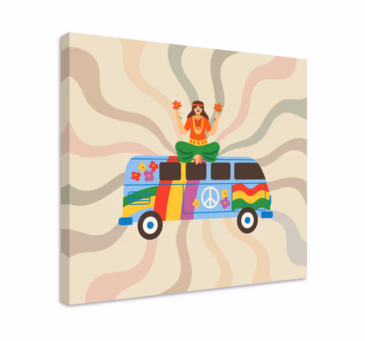 Slika na platnu superheroji kombi s cvjetnim uzorkom - TenStickers