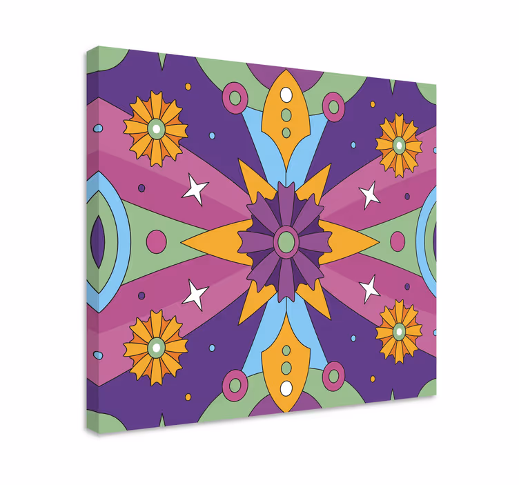 Slika na platnu sažetak šareni geometrijski uzorak - TenStickers