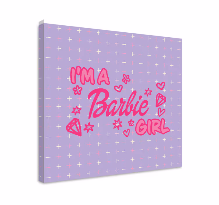 Slika na platnu tinejdžer s citatom barbie djevojke - TenStickers