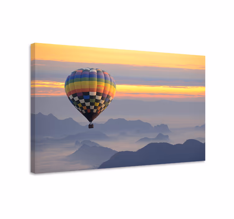 Slika na platnu krajolici Šareni zračni balon - TenStickers