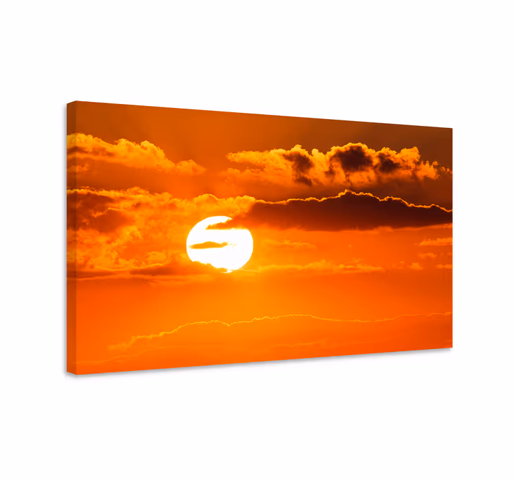 Slika na platnu krajolici zalazak sunca iznad oblaka - TenStickers