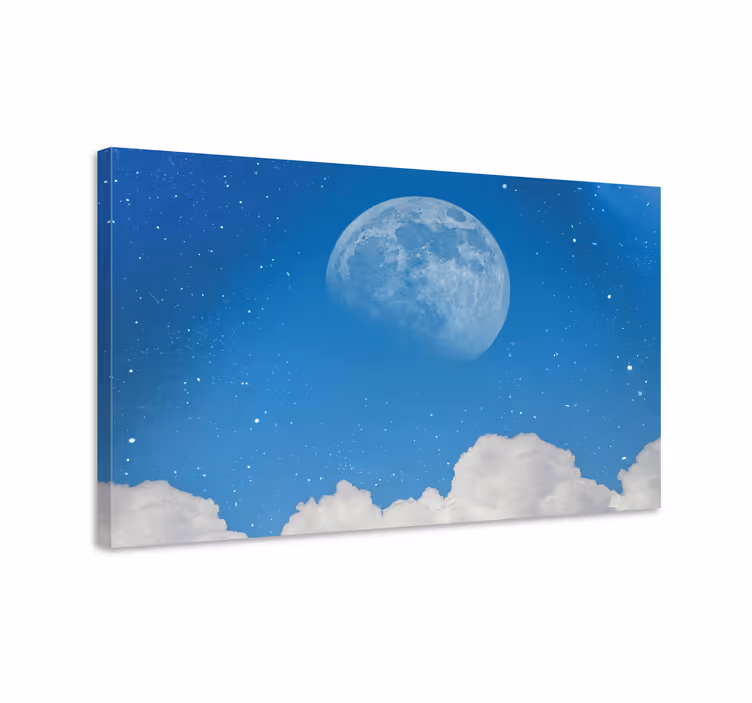 Slika na platnu krajolici mjesec na nebu - TenStickers