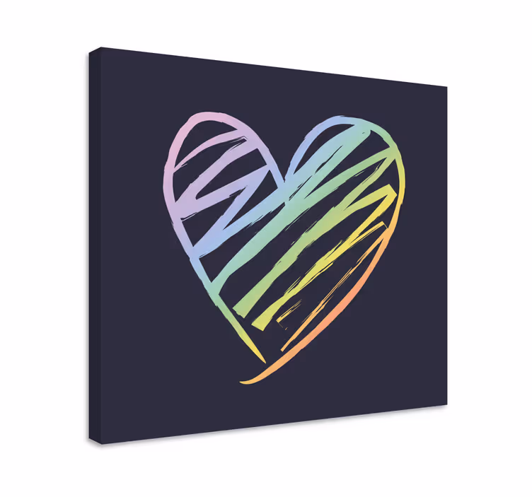 Slika na platnu citati skica srca - TenStickers