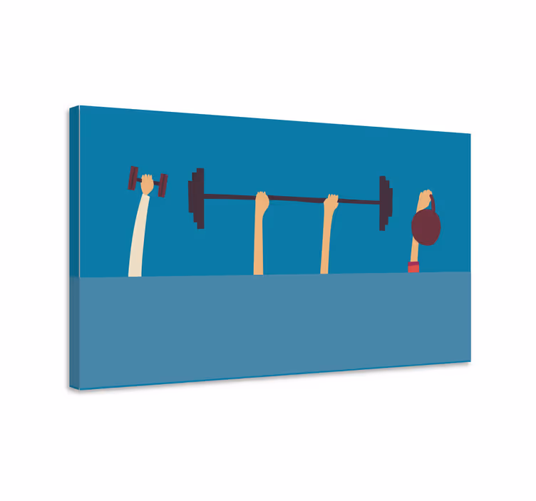 Slika na platnu sport fitness oprema ruke - TenStickers