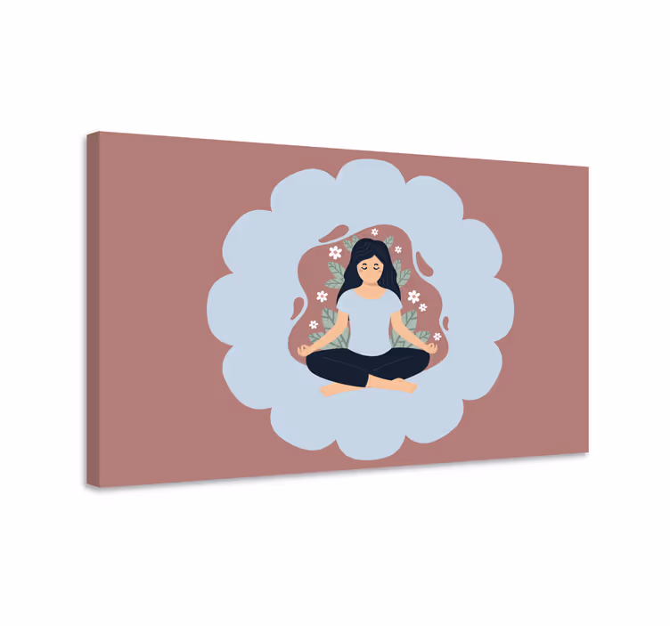 Slika na platnu mandala meditativna cvjetna aura - TenStickers