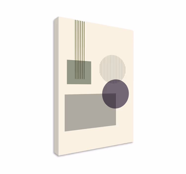 Slika na platnu geometrijski konfiguracija oblika - TenStickers
