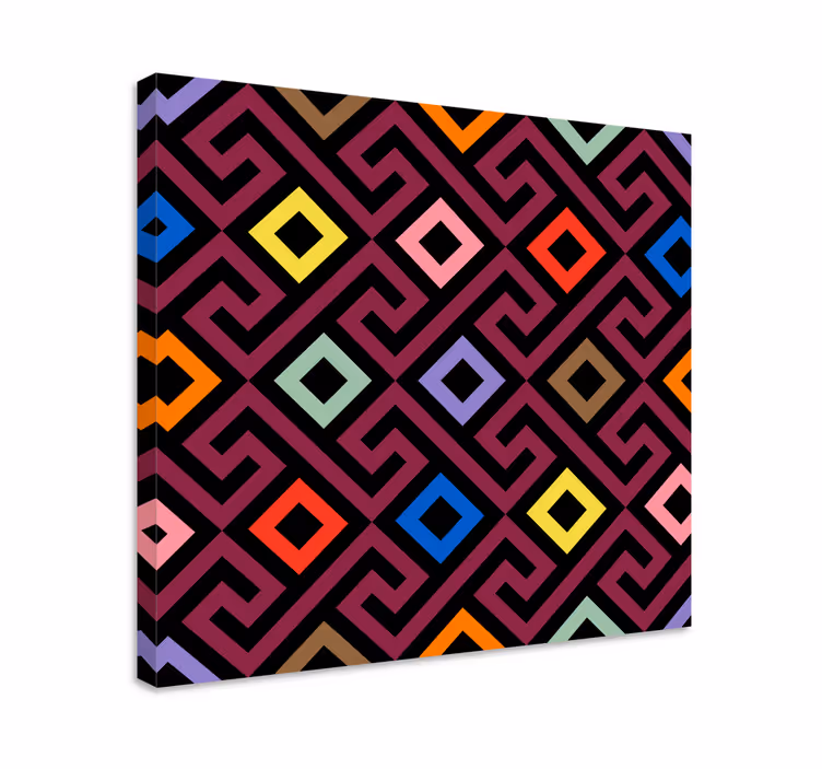Slika na platnu geometrijski šareni kvadrati - TenStickers