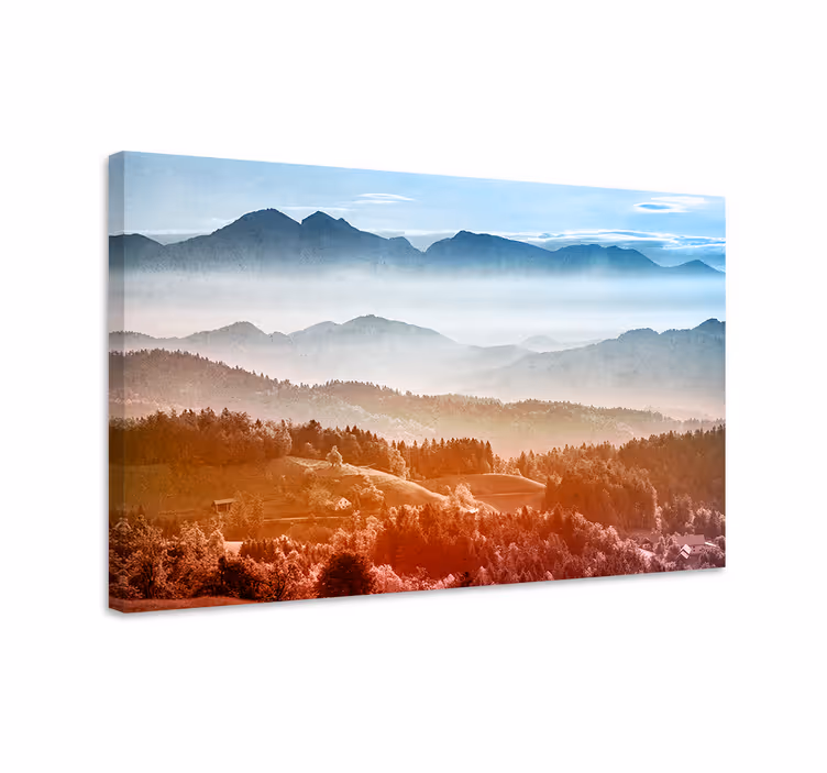 Slika na platnu krajolici magloviti planinski pogled - TenStickers