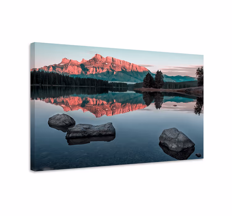 Slika na platnu krajolici mirni odrazi planina - TenStickers